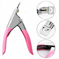 Wholesale False Nail Cutter Professional Colorful U-Shaped Acrylic Nail Scissors Home DIY Stainless Steel Nail Clippers Edge Cut