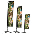 Custom Rectangle Flying Beach Flags for Outdoor Events Sports & Markets Promotion Display Fiberglass Flagpole for Advertising