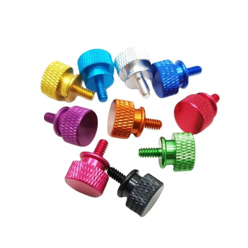 Anti-Theft M3.5 Aluminum Alloy Screw Coarse Teeth Hand Screw Computer Cabinet ISO Standard Steel Material Metric/Inch