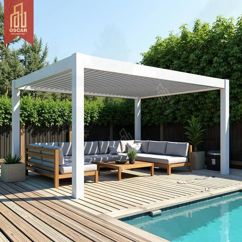 Aluminum Roof Kits Patio Cover Garden Gazebo Outdoor Decoration Backyard Garden Party Pergola