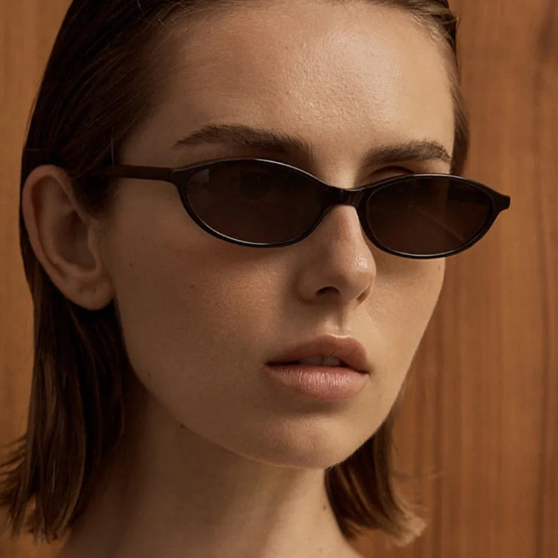 Custom logo Women Men Fashion Small Round Plastic Frame Sun Glasses Uv 400 Designer Trending  Shades Sunglasses 2024