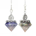 DIY Best Sell Pyramid Pendulum Energy Dowsing Gemstones Reiki Healing