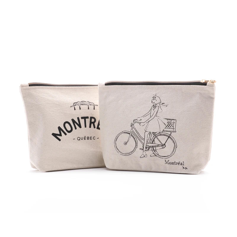 Factory Custom Cotton Makeup Brush Bag Tongcheng OZIS Cotton Cosmetic Bags logo Cosmetic Bag