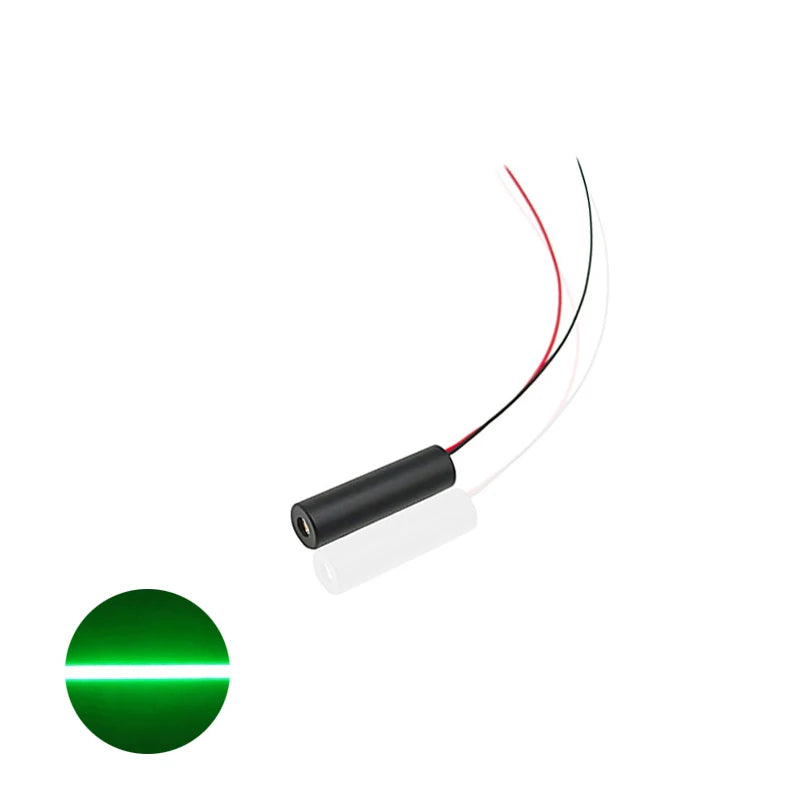 Compact Mini D10mm 520nm 10mw 130degrees 24V Green Line Industrial Laser Diode Module for Industrial Positioning and Alignment