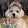 Summer Sunshade Dog Caps Adjustable Outdoor Sport Pet Visor Hat With Ear Holes
