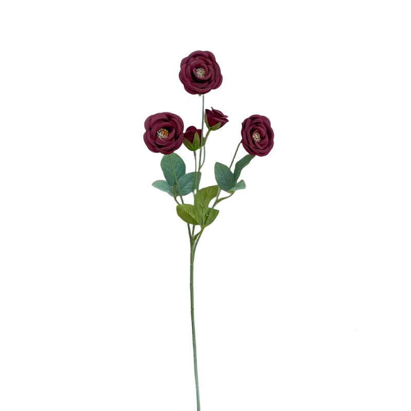 New design 5 heads small roses silk artificial flowers rose bouquet for decoration