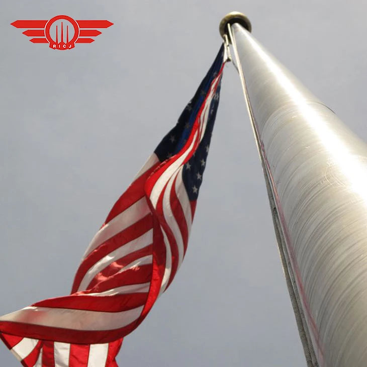 8M 12M 15M 18M 30M 60M Stainless Steel Electric Operated Flag Pole Aluminum Alloy Outdoor Commercial Flagpole