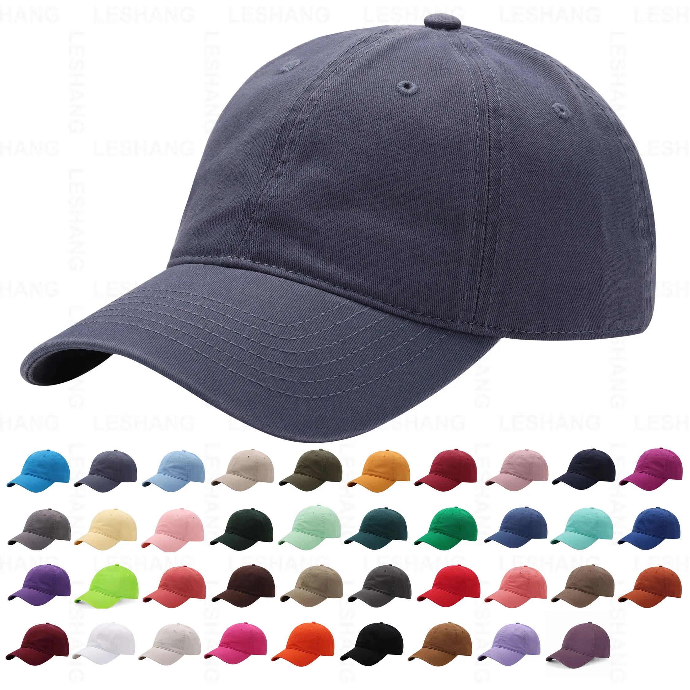 Hot Sale Curved Brim Vintage Plain Sports Dad Hats Custom Logo Washed Cotton Distressed 6 Panel Blank Baseball Caps