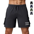 Printed 100% Polyester Sporty Mid Waist Breathable Anti-Wrinkle Mens Activewear Cargo Shorts
