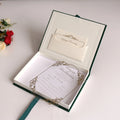 Luxury Custom Dark Green Ribbon Hardcover Velvet Pocket Box for Wedding Invitation Card Packing Guest Favors Birthday Gift