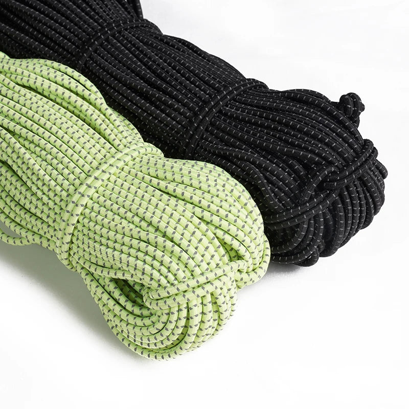 Wholesale Custom Elastic Cord Latex Round Rubber Reflective Bungee Braided for Shoes Bags Packaging Garments