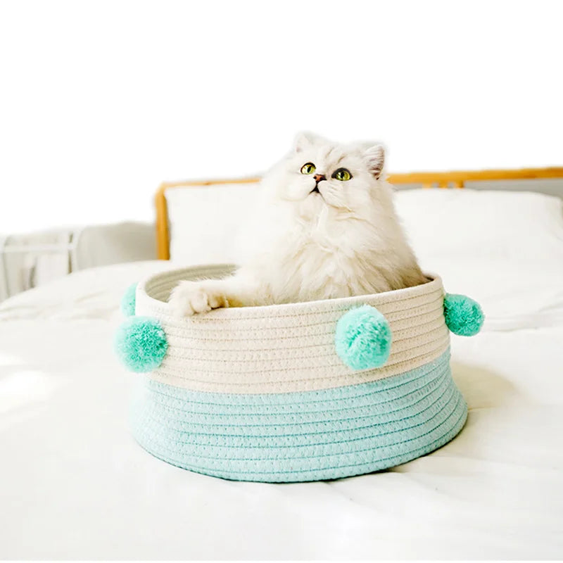 KUYUE Cotton Rope Storage Basket Suitable for Storing Dog Toys Etc