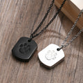 High Quality Puppy Paw Engraved Stainless Steel Cremation Pet Urn Pendant Necklace Memorial Ashes Keepsake Holder Special Gifts