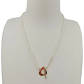 100% Natural Freshwater Pearl Necklace with Heart Toggle Clasp Fashion Choker 2-3 mm Mini Pearl 35-45 cm