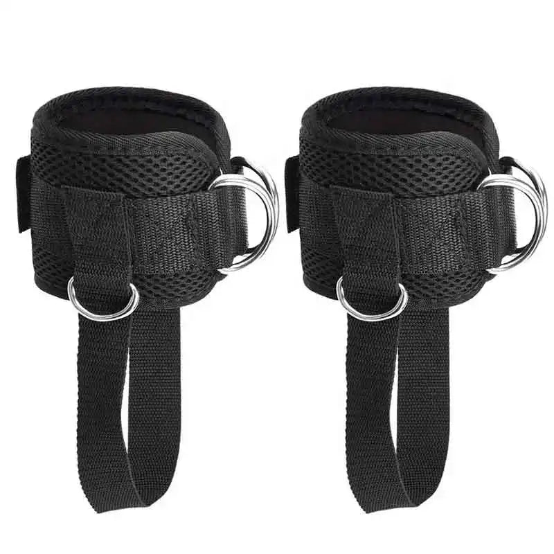 Adjustable Comfort Fit Self-adhesive Eco-Friendly Neoprene Reinforced Double D-Ring Premium Ankle Straps Cuffs for Cable