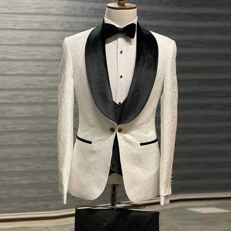 Tailor-made Men's Suit Groom Slim Europe and the United States Version of the Type of White Men's Formal Italian Men's Suits