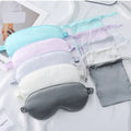 Silk Eye Mask Satin Blindfold Smooth Soft Breathable Travel Eye Cover Eyeshade with Elastic Strap for Women