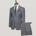 New Bump Collar Single-breasted Solid Color Two-piece Business Professional Breathable Comfortable Best Man Groom Suit