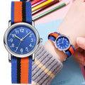 Fashion Comfortable Colorful Band Kid Watch with Nylon Reloj Infantil Hand Wrist Watch for Boys and Girls