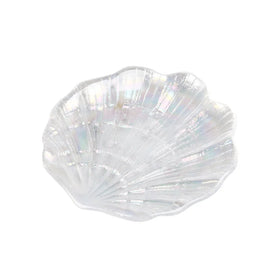 Iridescent Decor Tray Shell Plate Colorful Shell Shaped Charger Plates Shell Plate