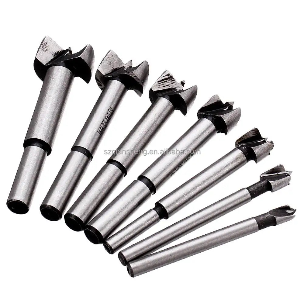7Pcs 6-25mm Woodworking Hinge Opener Forstner Drill Bits Set Woodworking Boring Wood Hole Saw Cutter Drill Bit