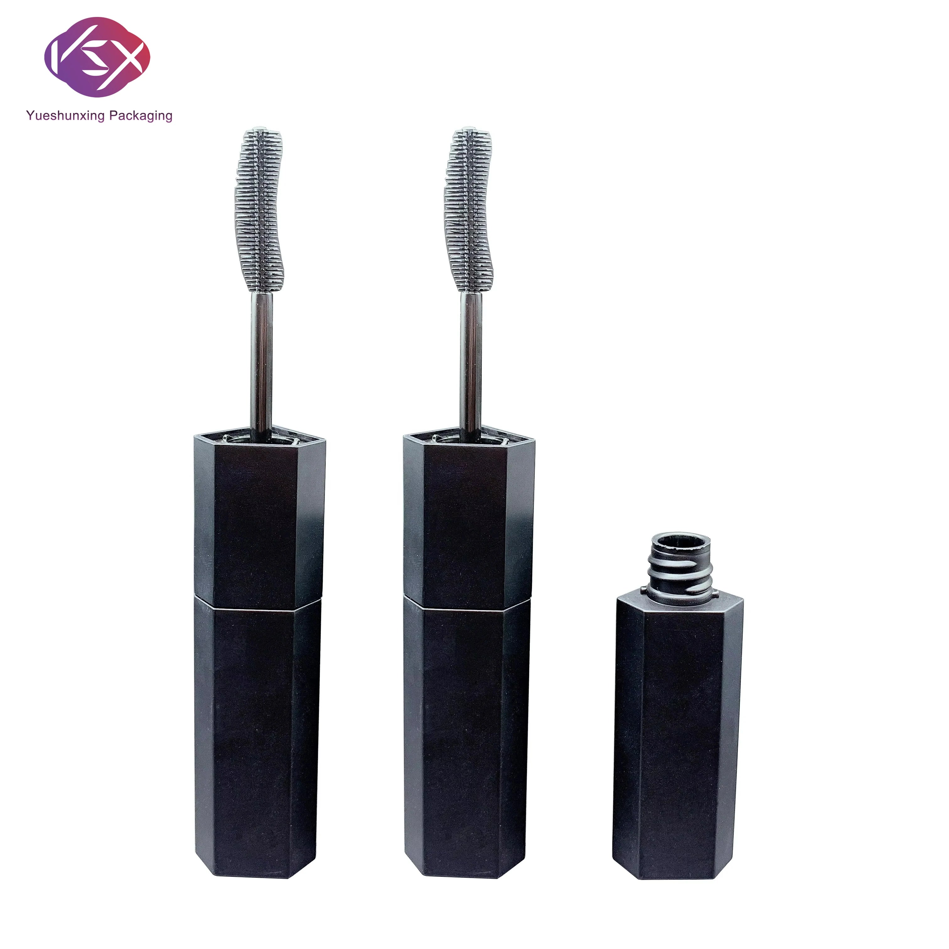 Yueshunxing Large Capacity Wholesale Eyeliner Mascara Custom Triangle Eyeliner Eyelash Tube Double Ended Empty Mascara Tubes