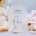 Hot Sale 5x7 Blank Acrylic Table Numbers With Stand Sign Clear or Frosted Wedding Table Number for Restaurant