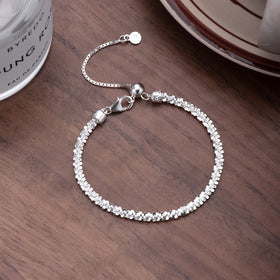 Simply Fashion 925 Sterling Silver Margarita Chain Adjustment Bracelets for Women Wholesale