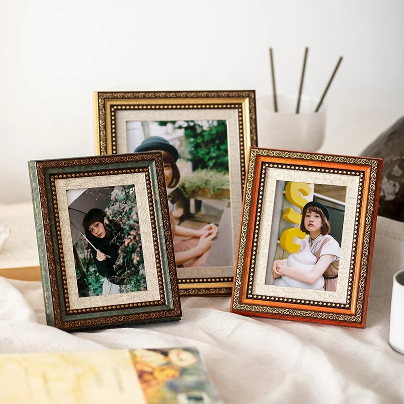 European Antique Luxury Eco-Friendly Handmade Rectangle Resin Material Photo Frame