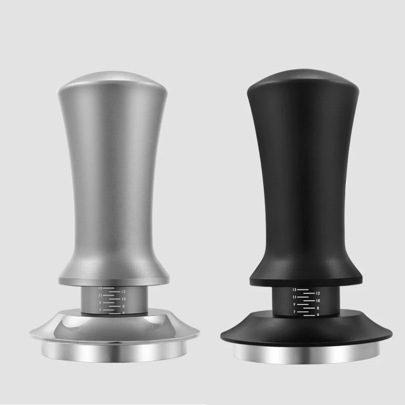 51 53 58mm Constant Force Metal Spring-loaded Espresso Press Power Hammer Coffee Distributor Tamper With Adjustable Scale
