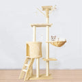 Cat Play House Bed 5 Levels Platform Sisal Scratching Posts Climbing Cat Tower Furniture Kitten Cat Condo Tree With Furry Toy
