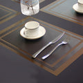 Square Plate Tableware Waterproof PVC Plastic Rattan Placemat Non-Slip and Heat Resistance for Wedding Food Serving