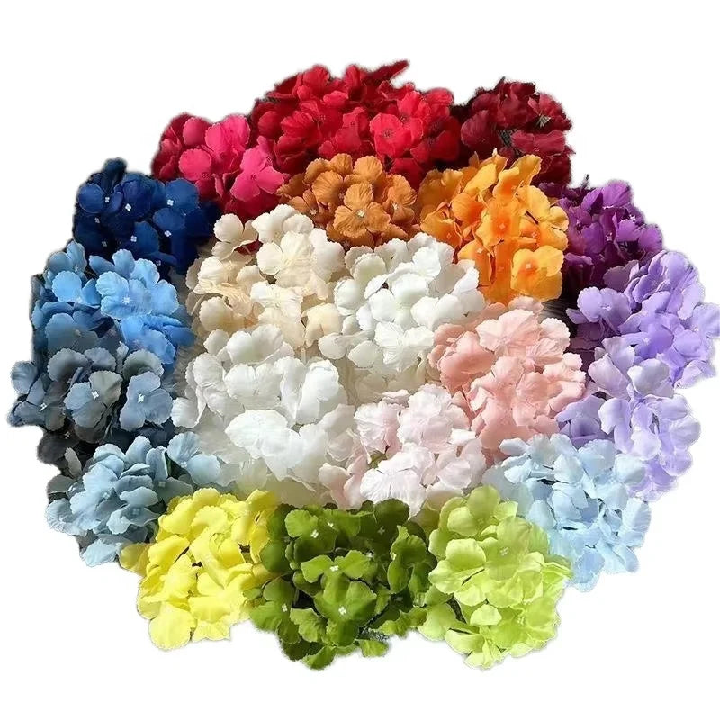 Artificial Hydrangea Flower Head Suitable for DIY Wedding Flower Wall Guide Decoration Simulation Silk Flower