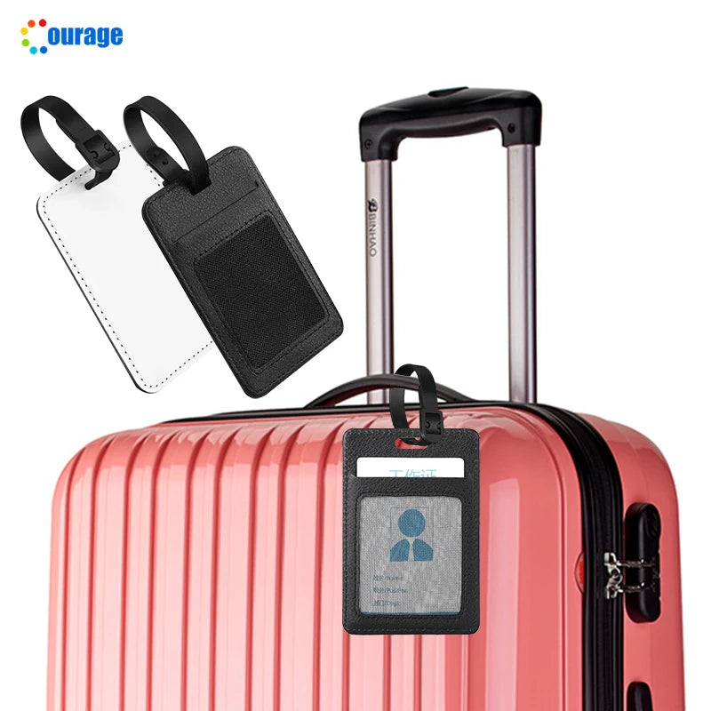 Personalized Pu Leather Custom Luggage Tag Baggage Tag Sublimation