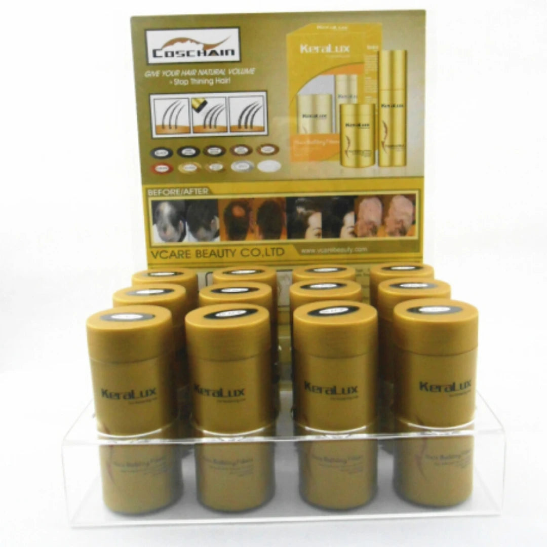 Keralux Natural Keratin Hair Building Fibers with Strong Hold & Texturizing for Curly Hair & Beards-Chemical Styling