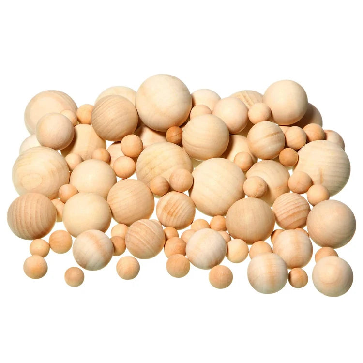 Smooth Pine Balls Natural Hardwood DIY Creation Shiny Commercial Gifts Decoration