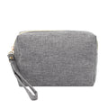 Cation Polyester Portable Makeup Organizer Bag Shaving Dopp Case Mens Travel Toiletry Bag Simple Small Square Bag with Handle