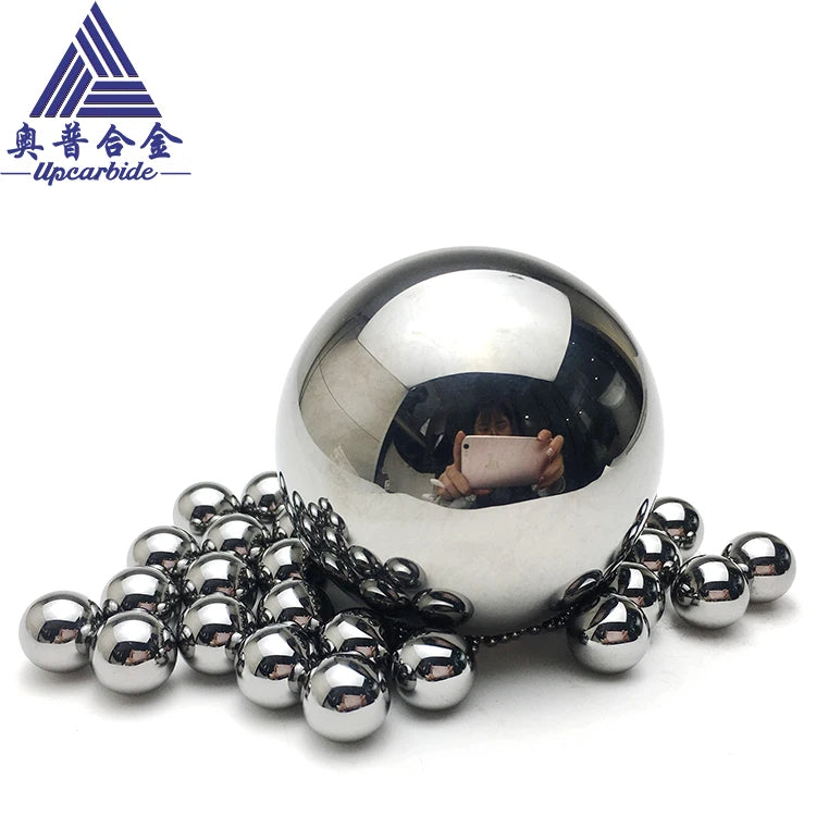 Up Brand YG6 Polished G10 G24 92.5HRa Diameter 1.588mm-6mm High Hardness Solid Carbide Bearing Balls Valve Ball 2800MPA Strength