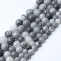 Wholesale Natural round Hawk's Eye Stone Beads in 6/8/10mm Sizes Loose Beads for Jewelry Making