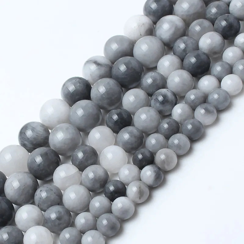 Wholesale Natural round Hawk's Eye Stone Beads in 6/8/10mm Sizes Loose Beads for Jewelry Making