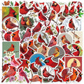 56PCS Aesthetic animal flying red bird cardinal Sticker