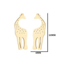 tiny giraffe charm stainless steel stud earrings jewelry earring