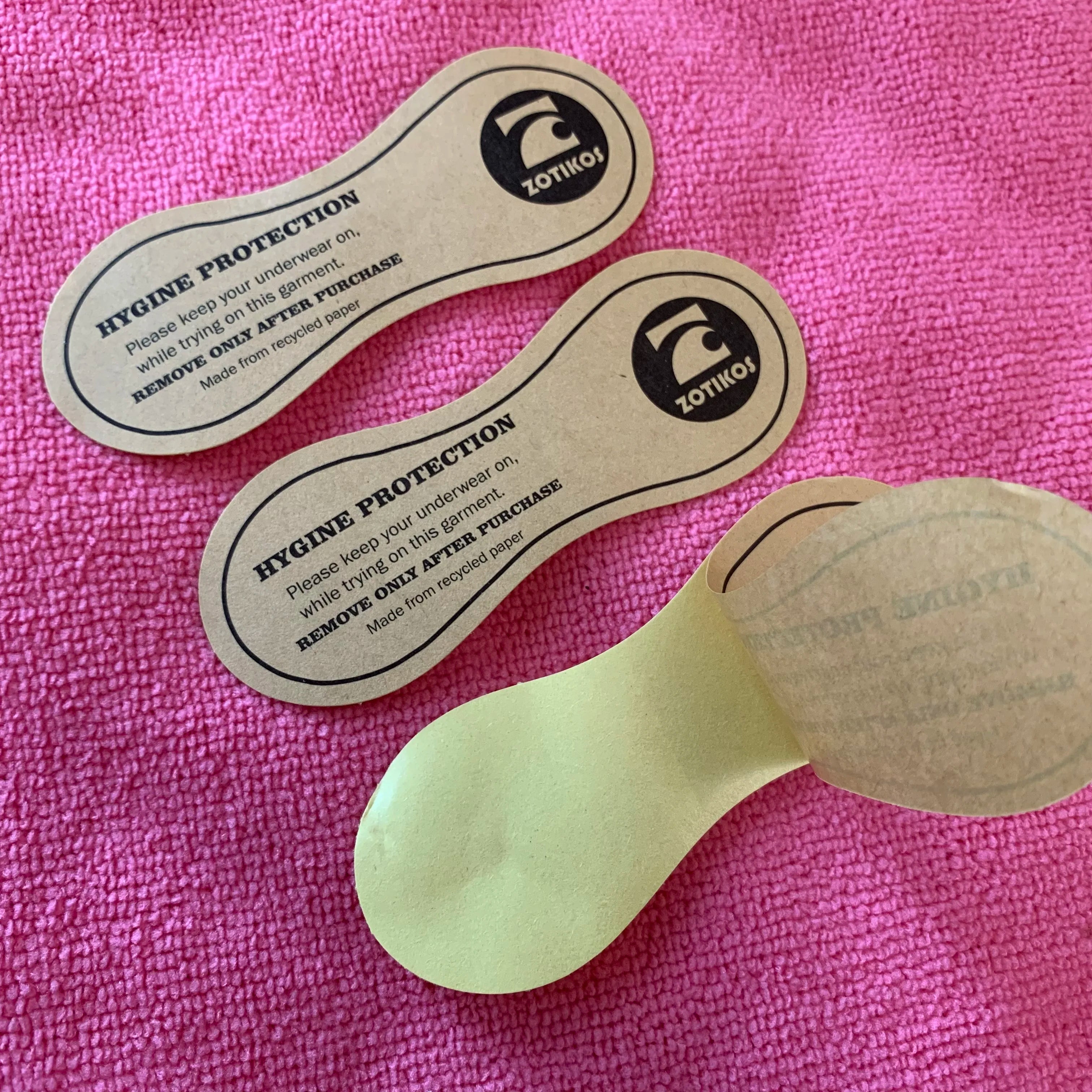 Uncoated Surface Recycled Kraft Paper Stickermatte Surface Die Cut Natural Paper Sticker for Underwear