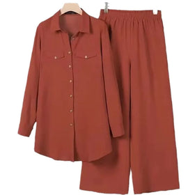 CCY 2023 New Islamic Prayer Women's Dresses African Pakistani Turkey Muslim Solid Long Sleeve Shirt and Pants Two Piece Set