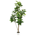 180CM 6FT Tall Wholesale Cheap Realistic Large Fake Green Plant in Pot Artificial Rubber Tree for Outdoor and Indoor Decoration