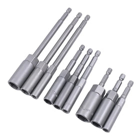 1/4 Deep Non-magnetic air Batch Sleeve Pneumatic Deepen Sleeve Hexagon Inner air Batch Head Nut Quick Sleeve Tool