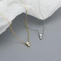 Wholesale Fashion Jewelry 925 Sterling Silver Pearl Diamond Cubic Zircon Gold Plated Clavicle Necklace Jewelry for Women