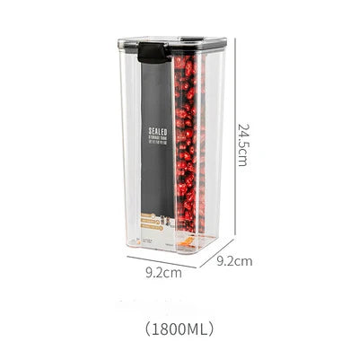 Large Airtight Food Storage Containers 1800ml Airtight Plastic Dry Food Storage Box Cereal and Dry Food Storage Containers