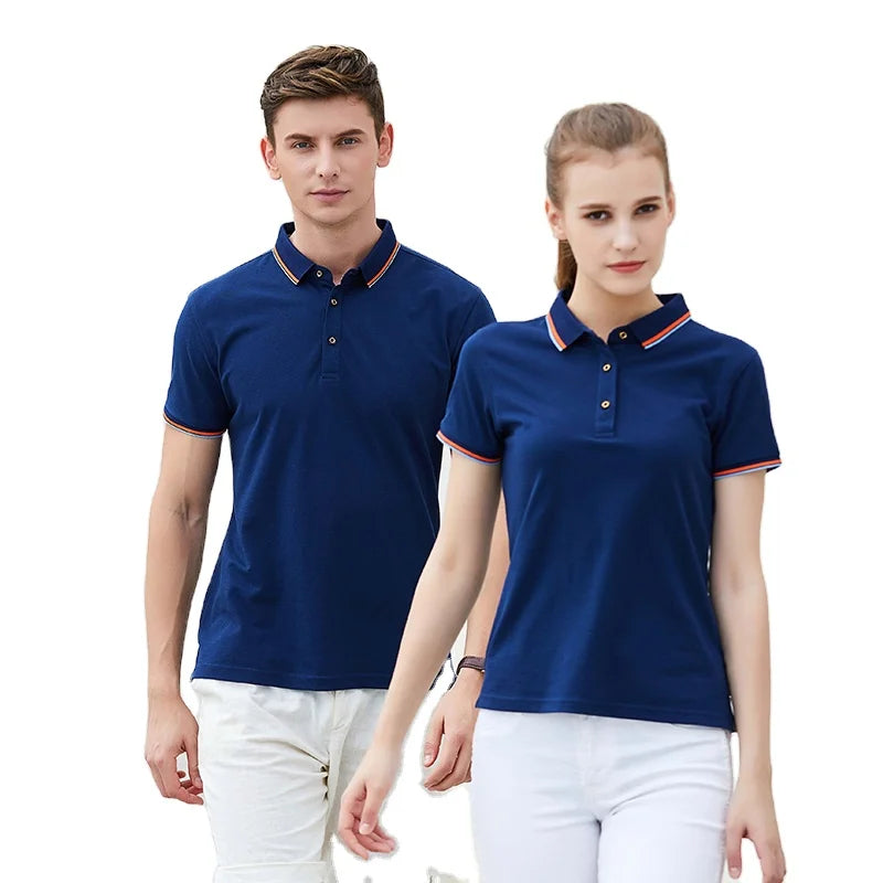 Custom Polo T-Shirts Unisex Plain 100% Cotton Wholesale Short Sleeve T-Shirts Men's Blank Polo Shirt