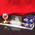 K9 Crystal Electronic Clock Pen Holder with Office Desktop Gifts MH-B0300